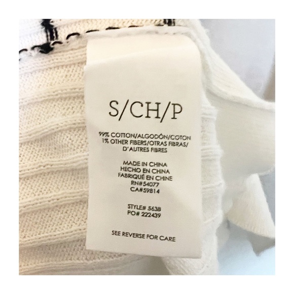 Cabi Dashes Sweater Long Duster White Button Front Ribbed Sz Small - Picture 8 of 8